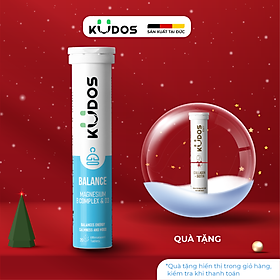 Thực phẩm bảo vệ sức khỏe KUDOS BALANCE MAGNESIUM WITH B VITAMIN COMPLEX & D3 (20 viên/tuýp)