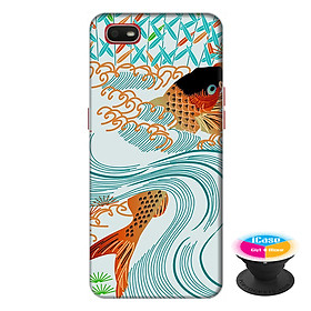 Ốp lưng điện thoại Oppo A1K hình Cá Chép Hóa Rồng tặng kèm giá đỡ điện thoại iCase xinh xắn - Hàng chính hãng