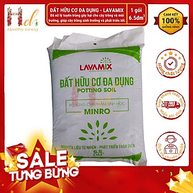 Đất Sạch Đất Hữu Cơ Đa Dụng Lavamix 6.5dm3(2.5 - 2.8kg) Trồng Rau Sạch Hoa Kiểng Bằng Đất Sạch, Xơ Dừa, Phân Bón Hữu Cơ