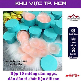 Hộp 10 miếng silicon dán ngực, dán đầu ti - Tái sử dụng nhiều lần