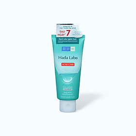 Kem Rửa Mặt HADA LABO Acne Care Calming Dành Cho Da Mụn Và Nhạy Cảm (Tuýp 80g)