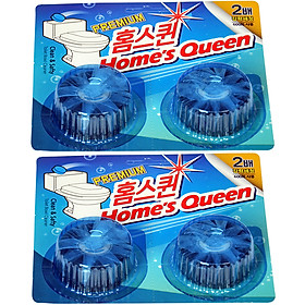 Combo 2 Vỉ Tẩy Vệ Sinh Khử Mùi Bồn Cầu Homes Queen Hàn Quốc