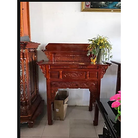 Mua Bàn Thờ Bàn Cúng-Bàn phật-Bàn gia tiên 107cm Gỗ Tràm Bông Vàng (FREESHIP 50 KM )