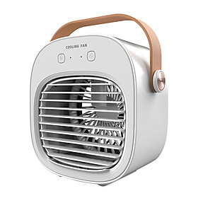 Portable Air Cooler Personal Air Conditioner Fan, Mini Evaporative Cooler Desk Fan with Handle, 3 Winds Speed, Super Quiet Humidifier Misting Fan