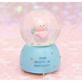 Nơi bán Quả cầu tuyết Beauty in simplicty heo hồng ôm trái tim - Giá Từ -1đ