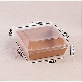Mua 50 Hộp giấy E118 nâu kraft đựng bánh su sing  bông lan trứng muối