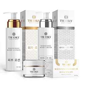Bộ VIP02 sản phẩm tắm trắng toàn thân cấp tốc và dưỡng trắng da mặt Truesky - Mỹ phẩm chính hãng