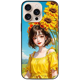 Ốp lưng dành cho Iphone 16 - 16 Plus - 16 Pro - 16 Pro Max - Cô Gái Áo Vàng Hoa HD - Hàng Chính Hãng