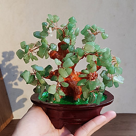 Mua Cây Tài Lộc bằng đá thạch anh thiên nhiên size 16cm - đá thạch anh xanh