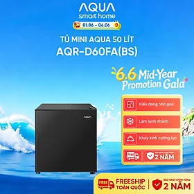 Tủ lạnh Aqua 50 lít AQR-D60FA(BS) - Freeship toàn quốc - Hàng chính hãng