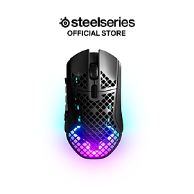 Chuột gaming không dây SteelSeries Aerox 9 Wireless màu đen độ trễ 1ms, led RGB, 18000CPI, 400IPS, pin 400H, hàng chính hãng, bảo hành 12 tháng
