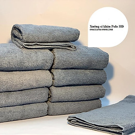 Mua Khăn tắm HD với sợi bông cotton siêu dày thấm hút tốt  màu xám lông chuột  size 70x140cm