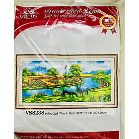 Mua Tranh thêu chữ thập Miền quê thanh bình vs8238  kích thước 100 x 50 cm