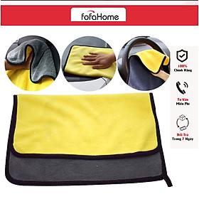 Khăn Lau Xe Chuyên Dụng Ôtô Lau Bếp Lau Kính Microfiber Siêu Thấm Không Bị Sơ Rối 2 Lớp Loại 30x30cm