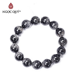 Vòng tay đá thạch anh ưu linh tóc đen 13mm mệnh thủy, mộc - Ngọc Quý Gemstones