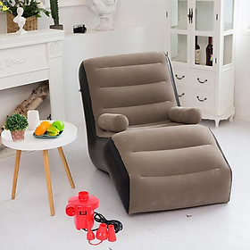 Mua Ghế hơi tựa lưng Tặng kèm Bơm điện  Ghế hơi có tay vịn có thể tựa lưng hoặc nằm