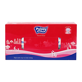 Khăn Giấy Lụa Pulppy 2 Lớp Hộp 180 Tờ