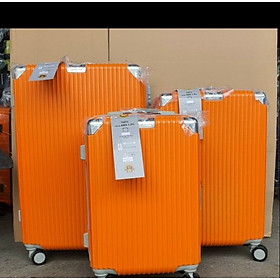 Bộ 3 cái Vali kéo du lịch gia đình Tundo nhựa ốp góc chống va đập size 20, 24 và 28 đủ màu lựa chọn