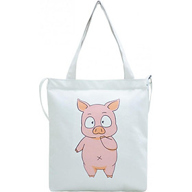 Túi Vải Đeo Chéo Tote Bag Họa Tiết Pig XinhStore