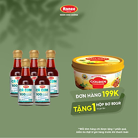 {Đơn 199k tặng hộp bơ 80g} Combo 5 Nước mắm nhĩ dinh dưỡng Ranee cá cơm 60N 60ml