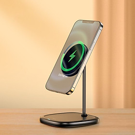 Mua Đế giữ điện thoại tích hợp sạc nhanh không dây Baseus Swan Magnetic Desktop Bracket Wireless Charger cho iPhone 12 series -Hàng Chính Hãng