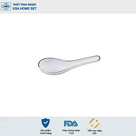 Mua Thìa cơm Thủy Tinh Ngọc viền vàng các loại hoa văn USA Homeset