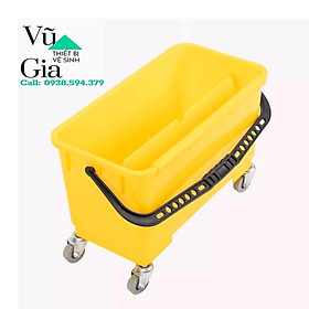 Mua Xô lau kính 24 lít  có bánh xe xoay 360 độ