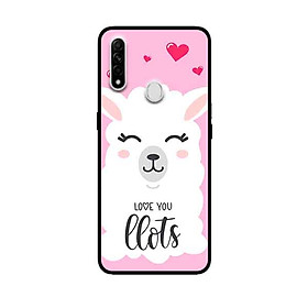 Ốp Lưng in cho Oppo A31 Mẫu Cừu Nền Hồng - Hàng Chính Hãng