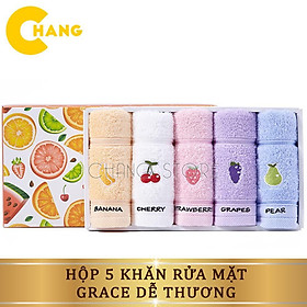 Hộp 5 Khăn Mặt Siêu Mềm Họa Tiết Ngộ Nghĩnh