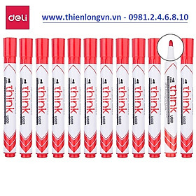 Hộp 12 cây bút viết bảng Deli - EU 00140 mực đỏ