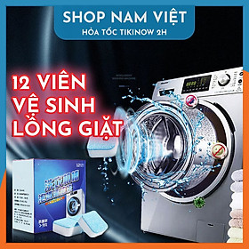 Hộp 12 Viên Vệ Sinh Lồng Máy Giặt, Tẩy Sạch Cặn và Vi Khuẩn