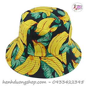 Nón bucket trái cây hot hit mũ tai bèo trái cây hoa cỏ vành nhỏ dễ thương chất liệu vải cotton thoáng mát - Hạnh Dương