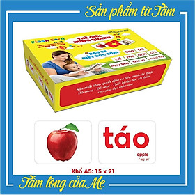 Bộ Thẻ Học Thông Minh 14 Chủ Đề loại To Song Ngữ Tiếng Anh Loại Chuẩn