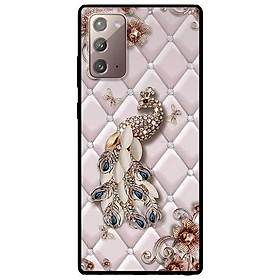 Ốp lưng dành cho Samsung Galaxy Note 20 - Note 20 Ultra - mẫu Chim Công Nền Da