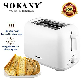 Mua Máy Nướng Bánh Mì 2 Ngăn   máy nướng bánh mì sandwich- sokany-700w Hàng chính hãng