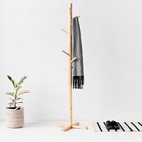 Mua CÂY TREO QUẦN ÁO HÀN QUỐC GỖ LẮP RÁP- STANDING HANGER- BLUE HOME- MÀU GỖ TỰ NHIÊN