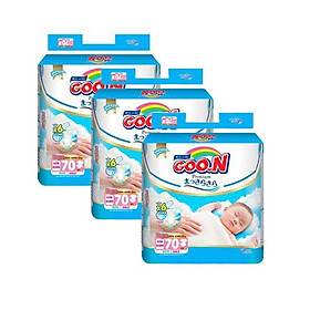 Combo 3 bịch Tã Dán Goo.n Premium Gói Cực Đại Newborn NB70 (70 Miếng)