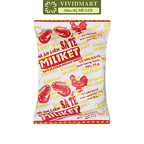 COLUSA - Mì Miliket giấy vàng gói 75g hương vị Sa tế, Mì giấy Miliket sate, Mì gói giấy vàng sa tế Miliket (75g/gói)