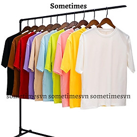 Áo thun tay lỡ nam nữ unisex trơn áo phông nhiều màu cổ tròn vải thun co dãn TTL01 - Sometimes