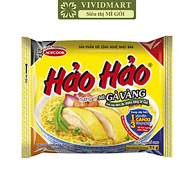 ACECOOK - MÌ Hảo Hảo hương vị Mì Gà Vàng, Mì ăn liền Hảo Hảo gà vàng, Hảo Hảo vị gà (74g/gói)