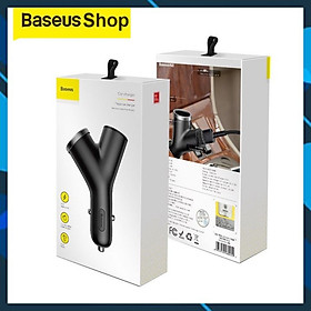 Mua Bộ tẩu sạc mở rộng 3 in 1 dùng cho xe hơi - Baseus Y Type Dual USB