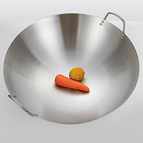 Mua Chảo inox nhám 2 quai chống dính 45cm 50cm 55cm 60cm (không dùng được bếp từ)