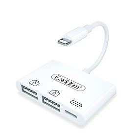 Mua Cáp OTG Dành Cho iPhone  iPad Earldom OT44 Tích hợp 2 cổng USB và 1 Cổng Lightning - Hàng Chính Hãng