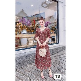 Váy Thiết Kế hoa nhí dáng suông, váy suông hoa nhí dài 4 màu xinh xắn - H&N Store