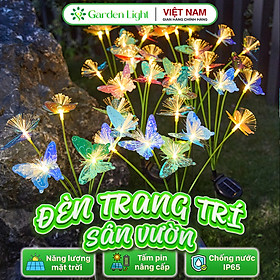 Mua Đèn Trang Trí Năng Lượng Mặt Trời Hình Bướm  8 Bóng LED  Chống Chọi Mọi Thời Tiết - DA3026
