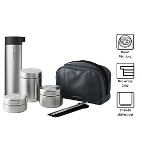 Bộ Hộp Cơm Giữ Nhiệt Và Bình Giữ Nhiệt Lock&Lock LHC8016S01