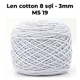 Mua Len cotton chất lượng cao 8 sợi nhỏ kích thước 3mm cuộn lớn 200g dùng đan móc  thêu nổi  thêu xù  làm thảm handmade