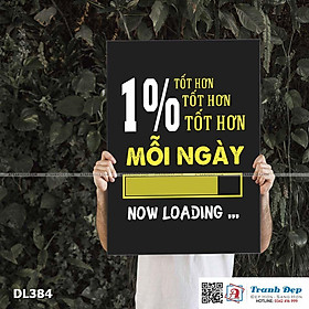 Mua Tranh động lực trang trí phòng làm việc - 1% tốt hơn mỗi ngày - DL384