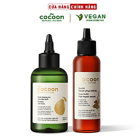 Combo Nước dưỡng tóc bưởi pomelo Cocoon 140ml + Serum Sa-chi phục hồi tóc COCOON 70ml