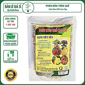 Phân Bón Trùn Quế Viên Nén HPD 1Kg Cao Cấp Phân Bón Hữu Cơ Chuyên Cho Lan Và Cây Kiểng